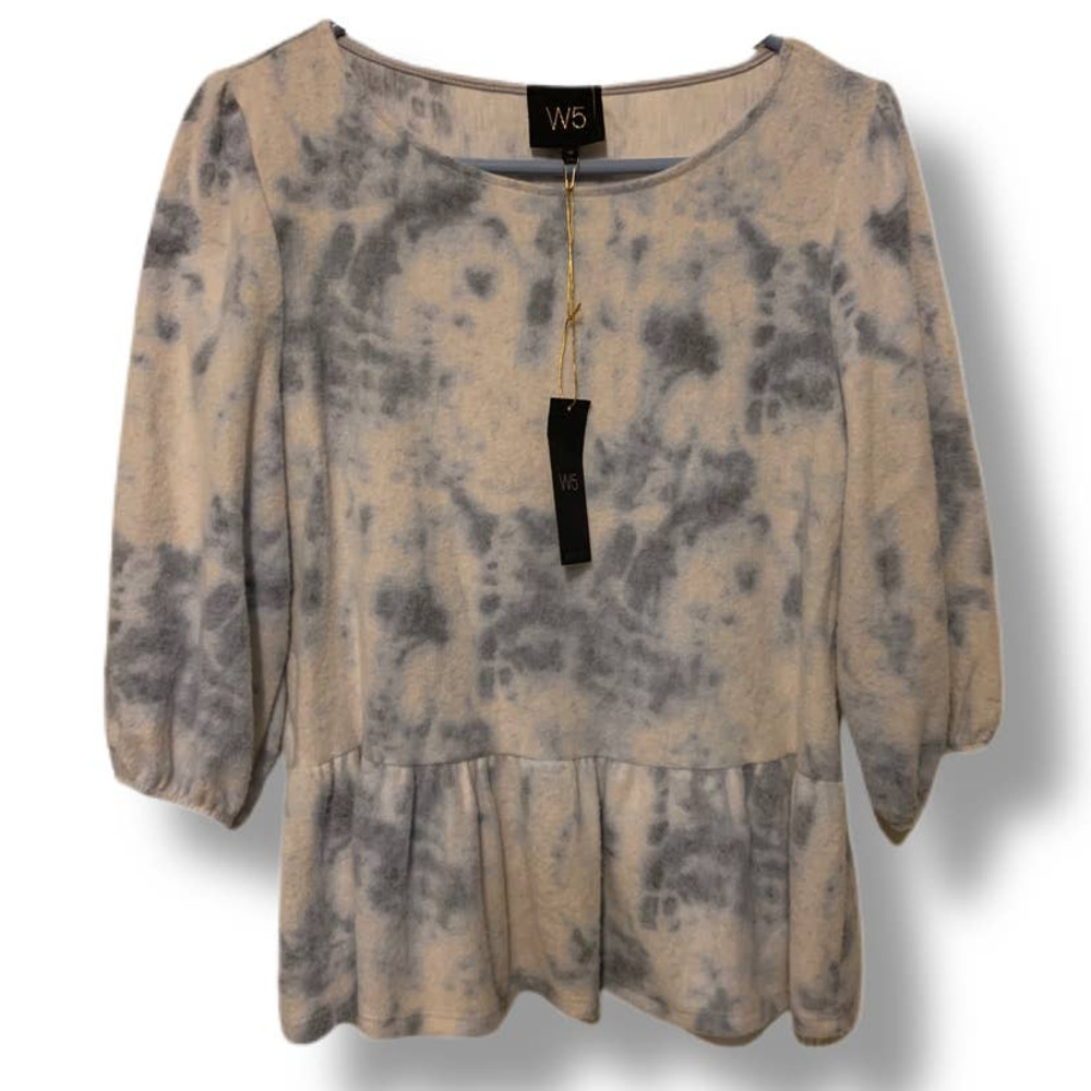 NWT w5 Cozy knit Tie Dye Square neck -S